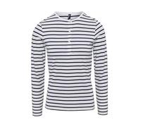 (L, White/Navy) Premier Womens/Ladies Long John Roll Sleeve T-Shirt