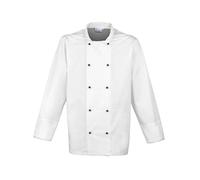 (L, White) Premier Unisex Adult Cuisine Chef Jacket
