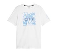 (L, White) Puma Mens Ftblcore Manchester City FC Crew Neck T-Shirt