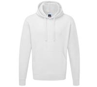 (L, White) Russell Colour Mens Hooded Sweatshirt / Hoodie