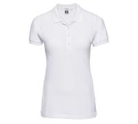 (L, White) Russell Womens/Ladies Pique Polo Shirt