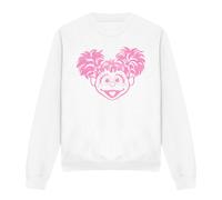 (L, White) Sesame Street Unisex Adult Abby Cadabby Mono Sweatshirt