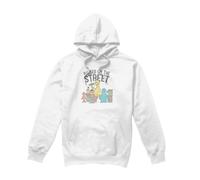 (L, White) Sesame Street Unisex Adult Raised On The Streets Hoodie