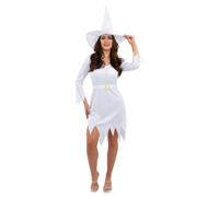 (L, White) Smiffys Womens/Ladies Good Witch Costume Set