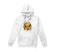 (L, White) SpongeBob SquarePants Mens Liar Liar Pants On Fire Hoodie