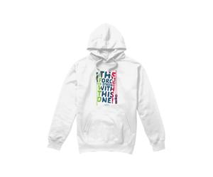 (L, White) Star Wars Mens Force Is Strong Hoodie