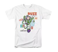 (L, White) Toy Story Mens Buzz Lightyear T-Shirt