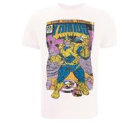 (L, White/Yellow/Purple) Marvel Mens Snap Thanos T-Shirt