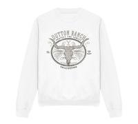 (L, White) Yellowstone Unisex Adult Dutton Ranch Sweatshirt