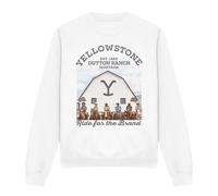 (L, White) Yellowstone Unisex Adult For the Brand Sweatshirt