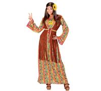 (L) Women's long hippie fringed dress costume