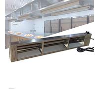 L-xiny Commercial Heat Lamp Food Warmer, Square Hanging Food Warming Lamp for Catering and Restaurant, Stainless Steel