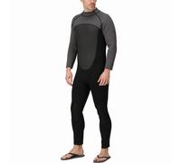 (L/XL, Black/Dark Grey) Regatta Mens Lightweight Quick Drying Warm Water Sports Surfing Full Wetsuit