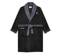 (L-XL, Black/Iron) Lambretta Mens Luxury AW25 Dressing Gown