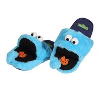 (L-XL, Blue) Sesame Street Unisex Adult Cookie Monster Slippers