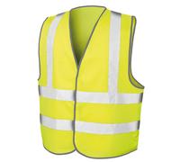 (L/XL, Fluorescent Yellow) Result Mens Core High-Visibility Safety Motorway Vest