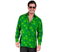 (L / XL) Men's St. Patrick's Day shamrock long-sleeved shirt