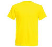 (L, Yellow) Fruit Of The Loom Mens Original T-Shirt