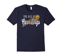 (L) You Had Me At Corn Dogs Vintage Corndog Love Funny T-Shirt-Father's Day