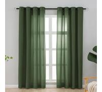 L.Z.E Olive Green Light Filtering Curtains 72 Inch Length 2 Panels Set Privacy Non-See-Through Semi Sheer Curtains for Living Room Bedroom Nursery Grommet Top Solid Window Panels (55" W x 72" L)