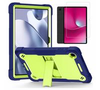 L00KLY Kickstand Case for T-Mobile REVVL Tab 2 Tablet 10.1 Inch 2025 with Screen Protector, 3 in 1 Heavy Duty Rugged Shockproof Protective Case for T-Mobile REVVL Tab 2 5G 10.1" (Green/Navy)