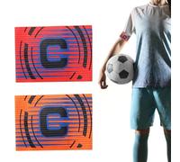 L0famy 2 Pcs Captains Armband, Football Sports Armbands Adjustable, Multicoloured Kids Captain Armband Football, Elastic Sports Arm Bands For All Sports Events Clubs Teams