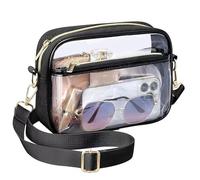 L0famy Clear Crossbody Bag, Plastic Tote Bag With Adjustable Strap Stadium Approved Waterproof Multifunction Cross Body Messenger Shoulder Bags For Concerts Sports Events Festival Travel