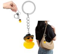 L0famy Duck Keyring, Funny Resin Animal Bag Charm, Cute Novelty Duck Keychain Hanging Schoolbag Car Pendant, Key Chain Gifts For Women Girls
