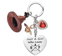 L0famy Funny Keychain Just A Girl Who Loves, Witchy Keychain Magic Theme Gifts For Women, Keyring With Hat And Gemstone For Girlfriend, Daughter, Friends, Wizardry Key Chain