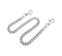 L0famy Heavy Duty Waist Chain For Men Women, 50cm Pocket Keychain Wallet Chain With Lobster Clasp Silver Hip Hop Keychain Belt For Biker Jean Bag
