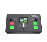 L1 V1 Video Mixer Switcher, 4 HDMI Input Live Streaming Video Switcher with USB 3.0 Capture, Multi Format Video Production Console, Audio Mixer for OBS, YouTube, Facebook Live & Camera Streaming