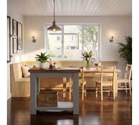 L120Xw72Cm Neston Kitchen Island / Breakfast Bar / Rustic Grey Painted Island