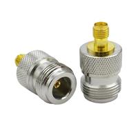 L16 N Type Male Female To SMA Plug Connector RF WiFi Antenna Coaxial Radio Adapter Straight Converter Kit Lot Brass Copper(Type 4,1PCS)