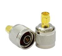 L16 N Type Male Female To SMA Plug Connector RF WiFi Antenna Coaxial Radio Adapter Straight Converter Kit Lot Brass Copper(Type 1,1PCS)