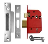 L18742 - UNION J2200 StrongBOLT BS 5 Lever Sashlock - 64mm SC KD Visi