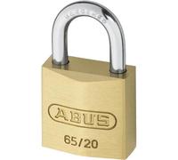 L19095 - ABUS 65 Series Brass Open Shackle Padlock - 20mm Twin Pack 65/20 Visi