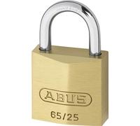 L19136 - ABUS 65 Series Brass Open Shackle Padlock - 25mm KA (6254) 65/25 Boxed