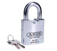 L19197 - ABUS 83 Series Steel Open Shackle Padlock - 55mm KD 83/55 Visi