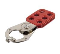 L19333 - ABUS 800 Series Lock Off Hasp With Safety Clamp - 1 Inch Red 801