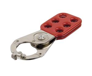 L19333 - ABUS 800 Series Lock Off Hasp With Safety Clamp - 1 Inch Red 801