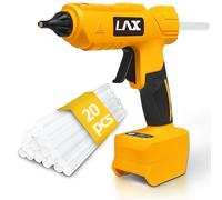 L1NXIXI Cordless 100W Hot Glue Gun for Dewalt 20V Battery, Handheld Heavy Duty Glue Gun Kit with 20pcs Hot Glue Sticks for Home Repair, DIY Arts & Crafts (Battery Not Included)