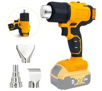 L1NXIXI Cordless Heat Gun for Dewalt 20V Battery, Hot Air Gun Dual Temperature Settings 572°F and 1022℉ with 3 Nozzles for Crafts, Shrinking PVC, Stripping Paint, Loosen Bolts and More (No Battery)