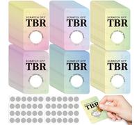 L1rabe 120TBR DIY Scratch Cards 240 Stickers for Reader Book Lover Bookish Back to School Double Sided TBR Pot Bookish Accessories to Reveal Next Book for Bookworm Bookclub