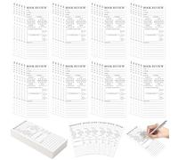 L1rabe Book Review Bookmarks for Readers - Back to School 100 Book Marker Reading Log Page Markers for Readers Bookish Bookworm Gift, Reading Page Tracker for Students Teachers Women to Review&Tracker