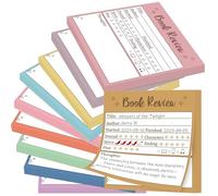 L1rabe Candy Book Review Sticky Notes - 10P 100th Day of School Candy Self-Stick Note Pads Reading Tracker for Book Lover Reader, 500 Sheets Small Notepad Reading Log Sticker for Bookish Bookworm Gift