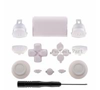 L2 R2 L1 R1 Trigger Button Buttons Dpad Thumbsticks & Tool For PS4 Pro JDM-040 JDS 040 Controller (White)