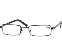 L24 Opticollection Reading Glasses Metal con Funda Neopreno Men | Women | Lentes Graduadas para Presbyopia: +1/ +1.5/ +2/ +2.5/ +3/ +3.5 (+2.50, Black)