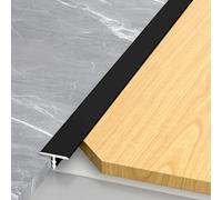 L3.2ft T Molding Floor Transition Strip, Entry Door Edge Trim Flute, Aluminum Laminate Flooring Gap Trim, For Joining Laminate Planks Tiles Floor Gaps(Black,3pcs*2 * 100cm)