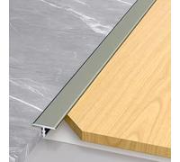 L3.2ft T Molding Floor Transition Strip, Entry Door Edge Trim Flute, Aluminum Laminate Flooring Gap Trim, For Joining Laminate Planks Tiles Floor Gaps(Light Gray,3pcs*1 * 100cm)