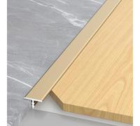 L3.2ft T Molding Floor Transition Strip, Entry Door Edge Trim Flute, Aluminum Laminate Flooring Gap Trim, For Joining Laminate Planks Tiles Floor Gaps(Gold,3pcs*1.5 * 100cm)